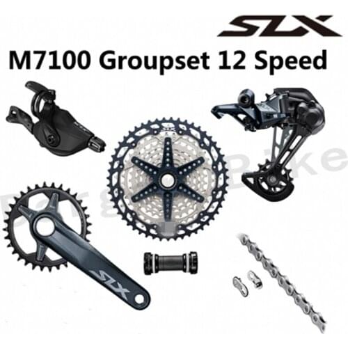 Shimano SLX M7100 Groupset 1x12 Speed 32T 34T 170 175mm Crankset Mountain Bike Group 12 S 10-51T M7100 Rear Derailleur