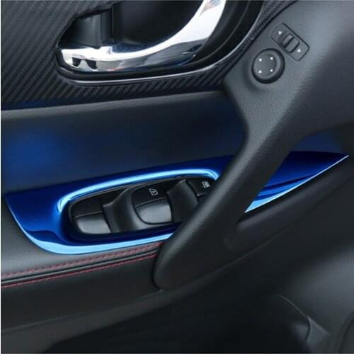 FIT FOR NISSAN QASHQAI 2016 2017 Stainless steel glass lift switch panel Door Window Button Decoration