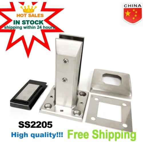 YL Free Shipping 2205 Adjustable Frameless Glass Railing Pool Fence Stainless Spigot