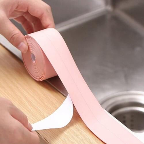 Self Adhesive PVC Crack Tape For Bathroom Kitchen Anti-mildew Waterproof Sealing Sink Tape Wallpaper Border Self adhesive Tape