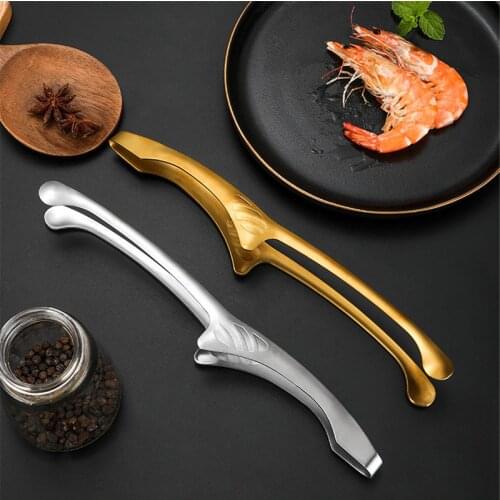Stainless Steel Grill Tong Cooking Utensils Tong Kitchen Bread Baking Outdoor Steak Clamp BBQ Food Tongs Korean Barbecue Clip