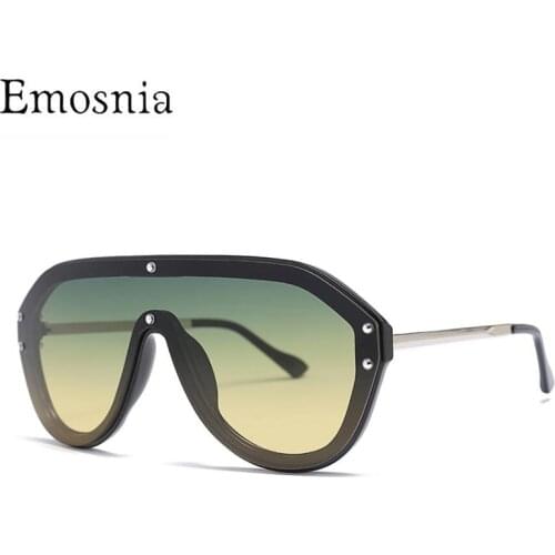 Vintage Pilot Oversized Sunglasses 2019 Women Men Big Frame Shade Sun Glasses Italian Brand Designer Top Fashion Eyewear Lunette