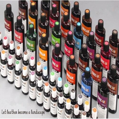 32colors 30ml/bottle Break Brand Leather Alcohol Dyestuff Cowhide dye Vegetable tanned leather Coloring Agent free shipping