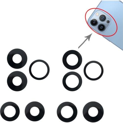 30set Back Camera Glass Lens for iPhone 12 Pro Max Rear Camera Cover Sticker Holder Replacement Repair Parts