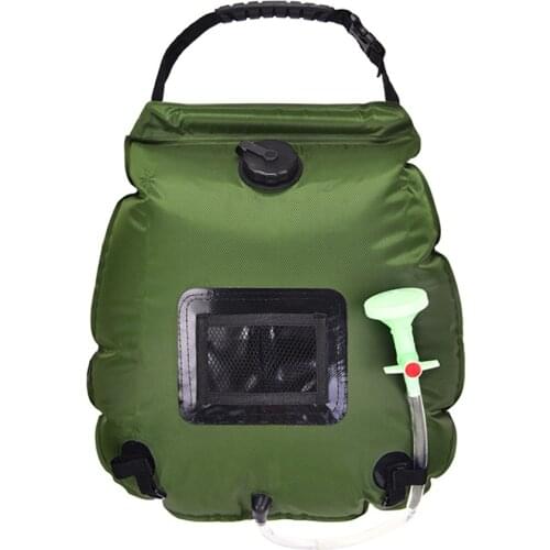 20L Water Bags Outdoor Camping Shower Bag Solar Heating Portable Folding Hiking Climbing Bath Equipment Shower Head Switchable