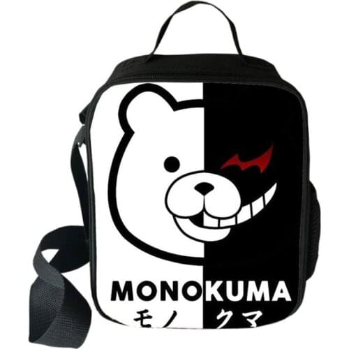 Danganronpa Cooler Lunch Bag Cartoon Girls Portable Thermal Food Picnic Bags for School Kids Boys Lunch Box Tote
