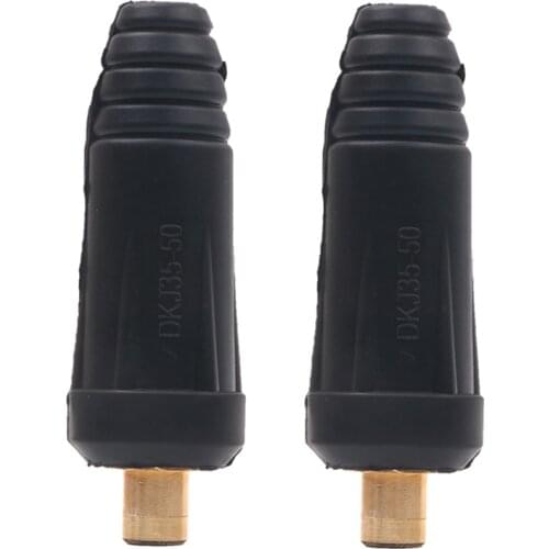 2pcs DKJ35-50 Welder Quick Fitting Male Cable Connector Plug Welding Machine 315A