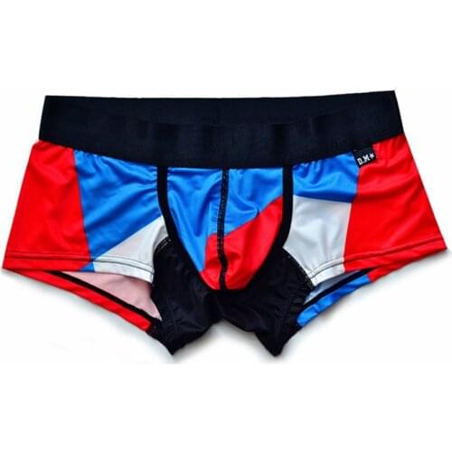 Underpants mens shorts sexy boxers breathable patchwork underwear men gay ropa interior hombre boxers hombre cuecas masculinas