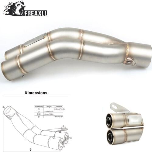 36-51MM Universal Motorcycle Double Exhaust Muffler Pipe escape moto For YAMAHA MT09 YZF Kawasaki Ninja 1000 ZX-6R ER-6F Z 800