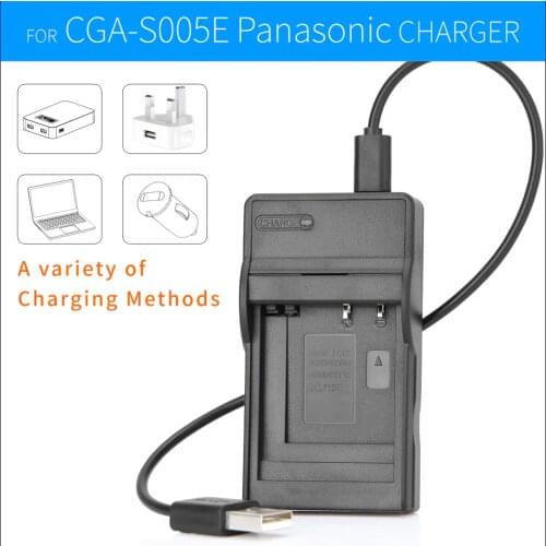 DMW-BCF10E Battery USB Charger for PANASONIC lumix Camera DMC-FS25 DMC-FS30 DMC-FS42 DMC-FS62 DMC-FT1 DMC-FT2 DMC-FT3 DMC-FX48