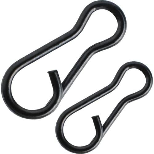 200pcs carp fishing Quick Change Clips Speed connector rigs Clips Snap Swivels Carp Fishing Accessories Terminal Tackle