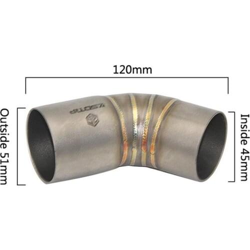 2x Exhaust System Mid Link Pipe Stainless Elbow Tube For Ducati Monster 696