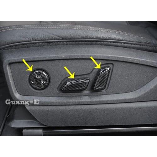 For Audi Q5 Q5L 2018 2019 2020 2021 Car Styling Detector Chrome ABS Seat Adjustment Knob Button Switch Trim Accessories 5pcs