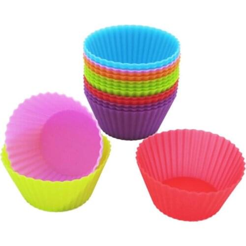 7cm Round Shaped Cake Baking Molds Jello Mold Silicone Cupcake Pan Muffin Cup Baking Cup Mold LX4013