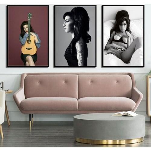Amy Winehouse Music Singer Star Canvas Child Poster Baby Retro Nursery Painting Wall Art Print Picture Kids Bedroom Decoration