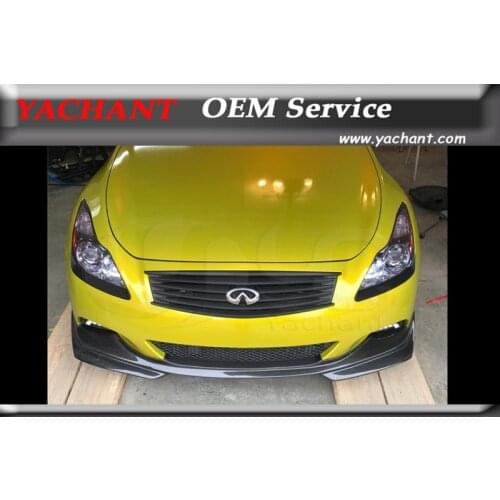 Car-Styling Carbon Fiber Front Bumper Lip Fit For 2008-2015 Infiniti V36 G37 Q60 2D Coupe YC Style Front Lip Splitter