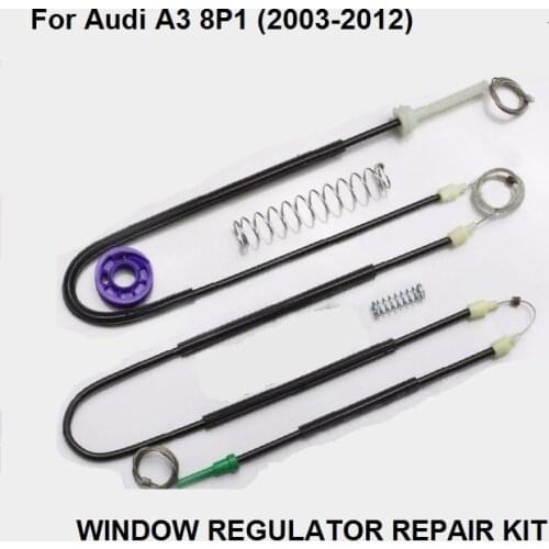 FREE SHIPPING CAR WINDOW PARTS FOR AUDI A3 8P WINDOW REGULATOR REPAIR KIT FRONT RIGHT 2/3 DOORS 2003-2012 NEW