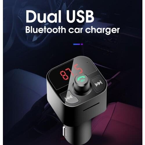 Wireless Bluetooth FM Transmitter Car Kit Handsfree Dual USB Charger Adapter USB Flash TF Card Car MP3 Player Audio receiver