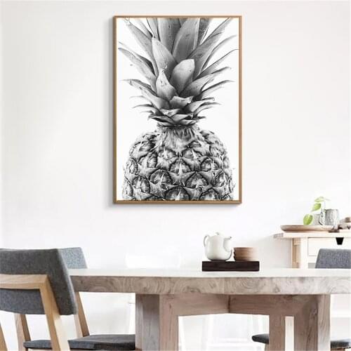 Black White Canvas Painting Pineapple Poster Nordic Flower Wall Pictures for Living Room Bedroom Decoration Lefa Home Decor