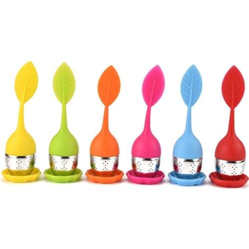 Leaf Shaped Tea Bag Filter Tea Strainer Silicone Loose Tea Leaf Herbal Tool Food Grade Reusable Teabags Tea Accessories