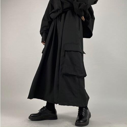 GOOHOJIO 2020 New Plus Size Cropped Casual Overalls Women Fashion Pocket Pants Women Hot Cool Handsome Autumn Pants for Women