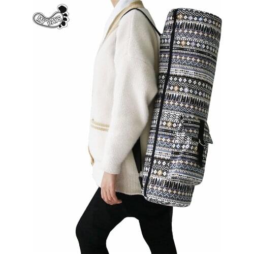 Yoga Mat Bag Canvas 68*18cm Pilates Fintess Exercise Yoga Bag Easy Carry Gym Dance Sports Backpack Yoga Mat Case