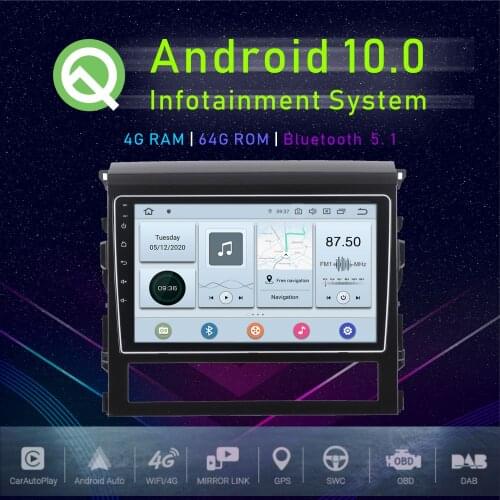 JSTMAX 9" Android 10.0 Car GPS Player For Toyota Land Cruiser 2015 2016 Auto Stereo Multimedia Player