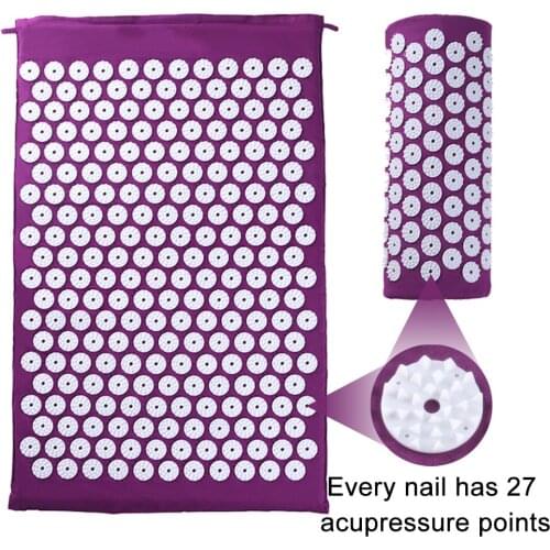 Massage Mat Acupressure Mat Yoga Lotus Spike Acupuncture Mat Relieve Back Body Pain Spike Acupuncture Yoga Mat 67cm*42cm