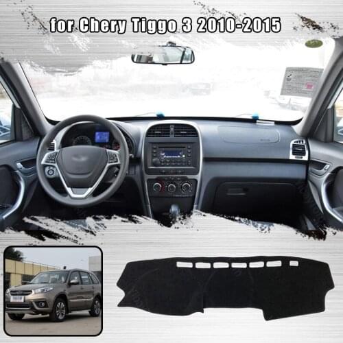 Car Dashboard Cover Dash Mat for Chery Tiggo 3 2010-2015 Auto Non-slip Sun Shade Pad Carpet