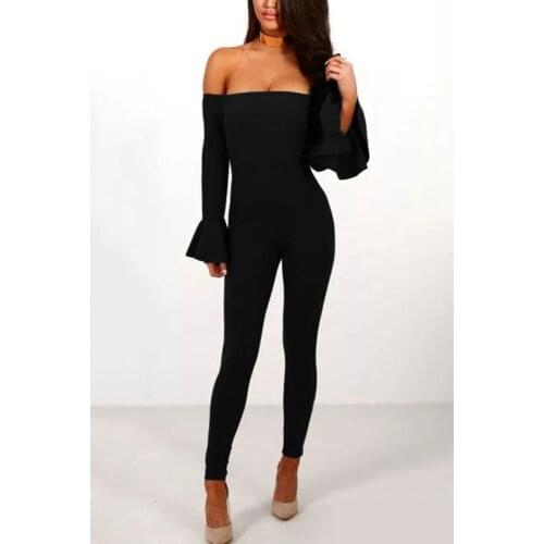 Summer New Fashion Sexy Casual Womens Wear A Long Horn Sleeve Black Sports Tight Pants