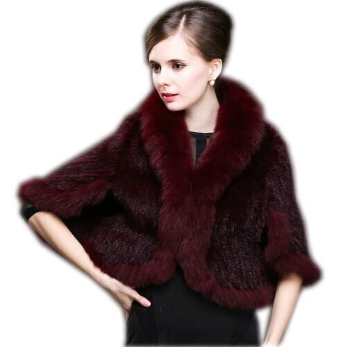 Hot Sale Women Winter Casual Natural Mink Fur Shawl Cape Poncho Black and Coffee Lady Scarf High Quality Free Shipping