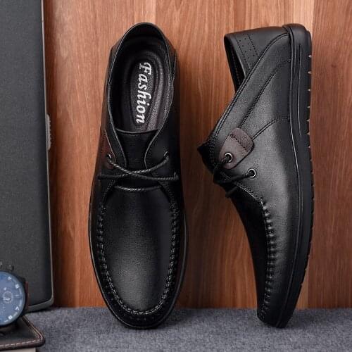 Mens Leather Shoes Business Dress Mens Formal Gentleman Shoes Shoes Breathable Comfortable Oxfords Shoes Lightweight Comfy Soft