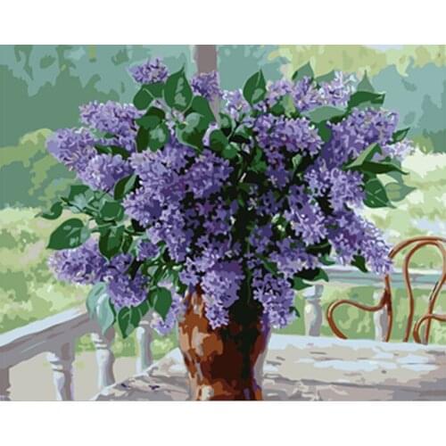 DRAWJOY Framed Flower DIY Painting By Numbers Painting & Calligraphy Wall Art Oil Painting Home Decor For Living Room GX7801