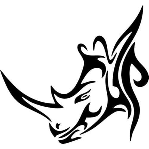 Rhino Wild Animal Car Stickers Decals Car Styling Vinyl 15.5*14.5CM T-00149