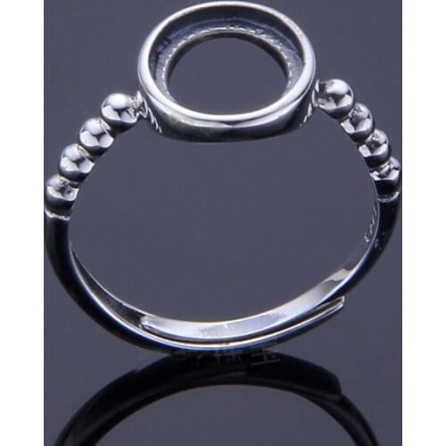 8*10mm 925 STERLING SILVER girl women Semi Mount Bases Blanks base blank Pad ring Setting wedding jewelry findings diy A1382