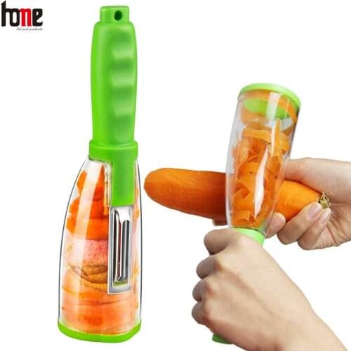 Peeler Fruits and Vegetables with Storage Peeling Knife Potato Apple Peeler Multi-Slicer Grater for Carrots Kitchen Accessories