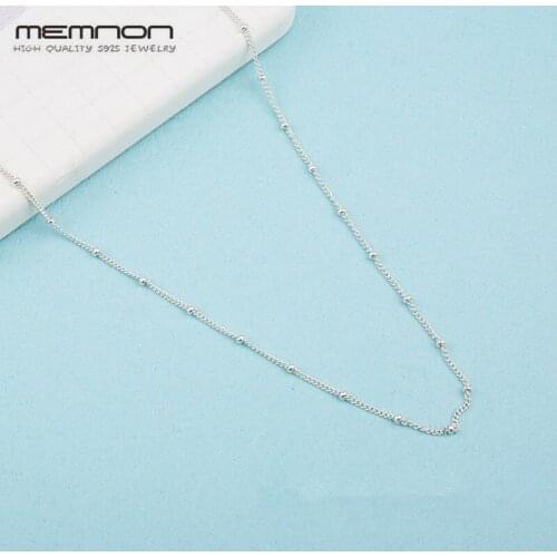 Memnon 2018 New summer collection silver Beaded Necklace Chain 925 sterling silver necklaces for women fine jewelry NC037