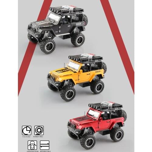 Gifts For Children 1:32 Alloy Car Model Simulation Exquisite Diecasts Toy Vehicles Jeep Wrangler Rubicon 1941 4x4 Off-Road SUV
