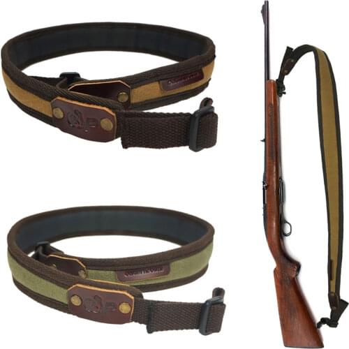Adjustable Shotgun Rifle Straps Waxed Canvas Bindings Shoulder Shooting Tactical 2 Point Gun Sling Belt Hunting Accessories
