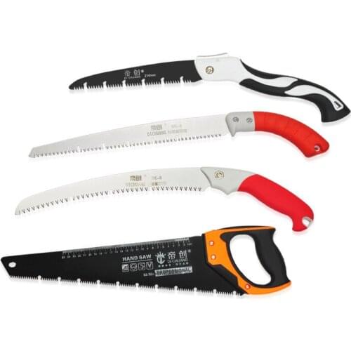 Woodworking hand saw polishing folding saw garden saw 18 inch Teflon hand saw hardware tools