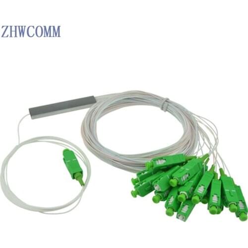 High quality mini 1x16 Single mode SC APC Optical fiber Splitter 0.9mm Steel Tube PLC Connector1x16 FBT Optical Couple