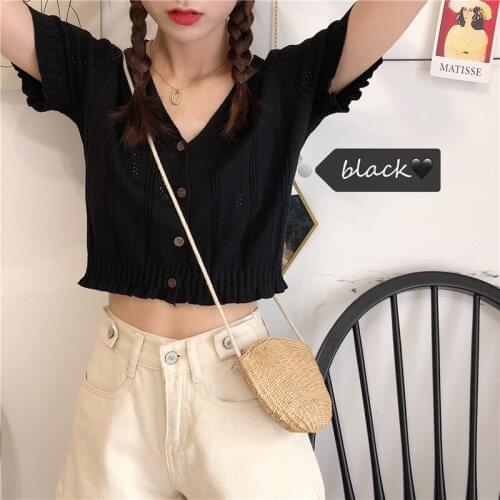 Knit Cardigan Short Sleeve Striped Shrug Short Loose Classic Casual Lightweight Ruffle Knit Cardigan For Women Girls d88