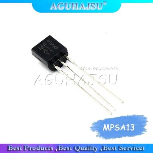 100pcs MPSA13 A13 TO-92 Darlington Transistors 500mA 30V NPN new original