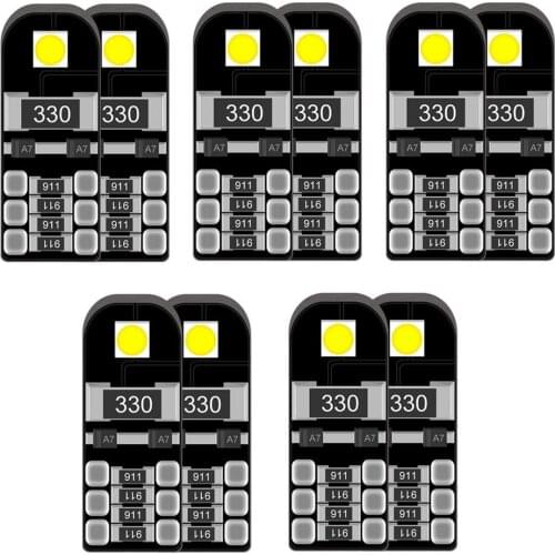 10x T10 LED Canbus W5W 194 168 led Interior Xenon White LED Car Light NO OBC ERROR 3030SMD Auto Interior Dome Lights Trunk Lamp