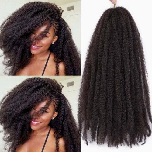 14 18inch Afro Kinky Curly Twist Crochet Braids Marley Braid Hair Ombre Synthetic Afro Braiding Hair Extensions