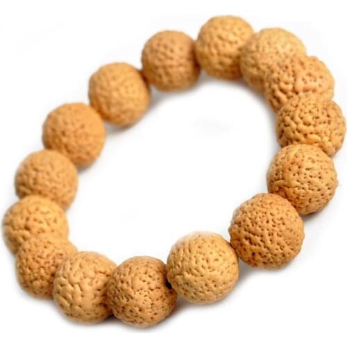 18mm Rudraksha Buddha whorl bodhi seeds Tibet Buddhism Amulet Bracelet