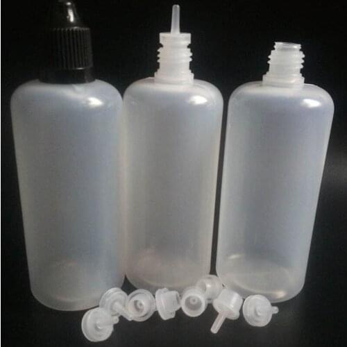 2000pcs PE 100mlPlastic squeeze Dropper Bottle Empty E Liquid Bottle Nail Gel Bottle with Childproof Cap and Long Thin Tips