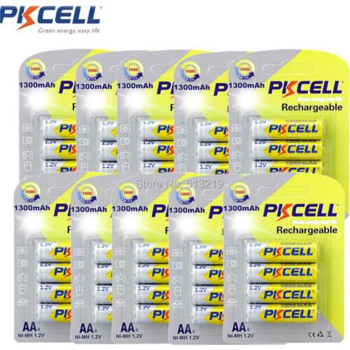 40Pcs/10Pack AA Rechargeable Battery Ni-MH AA 1.2V 1300mAh Rechargeable Battery For Digital Camera
