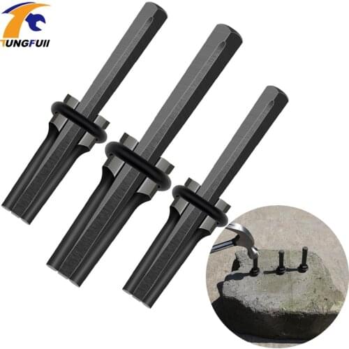 5PCS/Set Splitting Tool Stone Splitter Concrete Rock Stone Splitter Hand Tools for Splitting the hard stone 3 Size