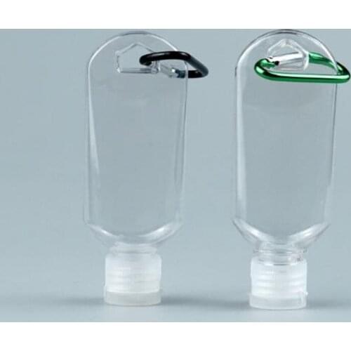 50ml Refillable Bottle Plastic Carabiner Hook Bottle With Container Bottle Durable And Practical Easy Travels Carry Bottle